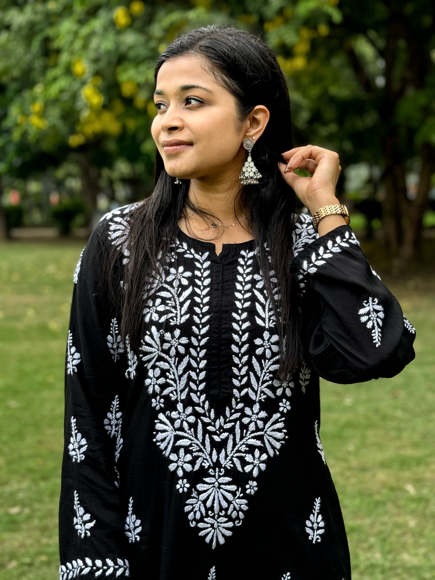 Classic embroidery modal kurti