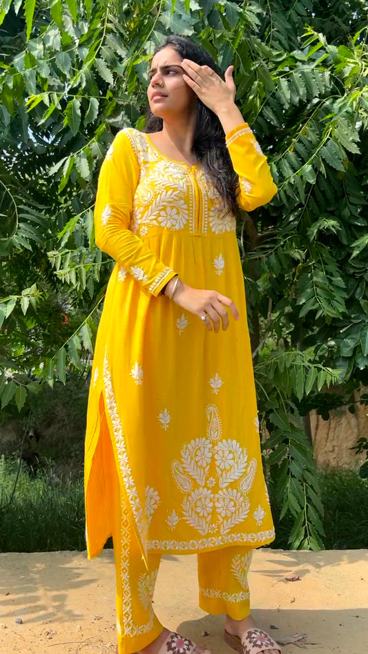Vibrant Chikankari Cordset