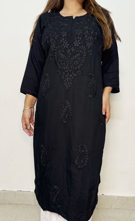 Same shade chikankari kurti