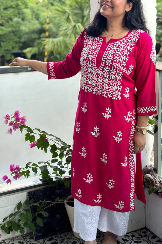 Suns-kari Hot Pink Kurti