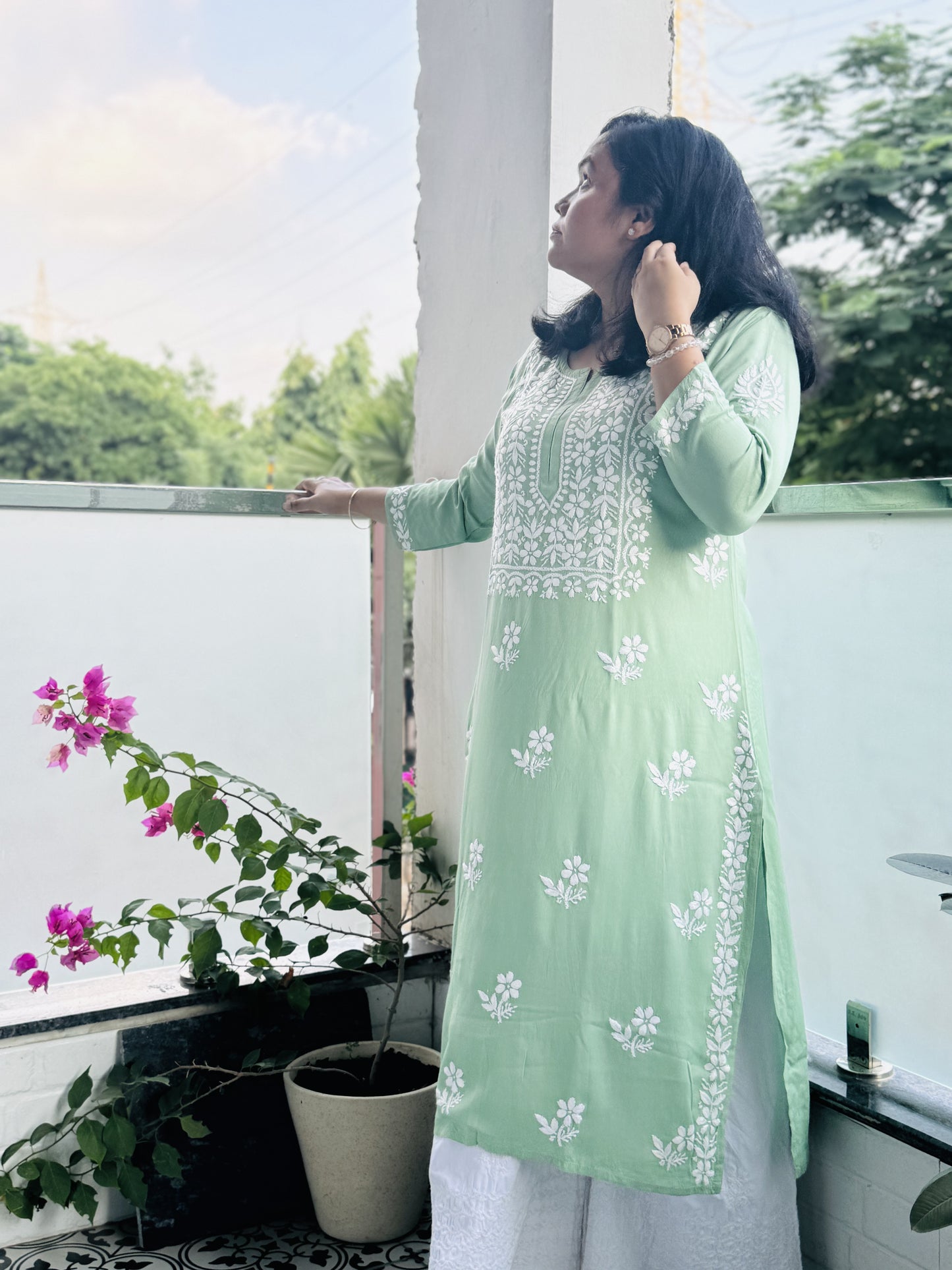 Suns-kari Green Kurti