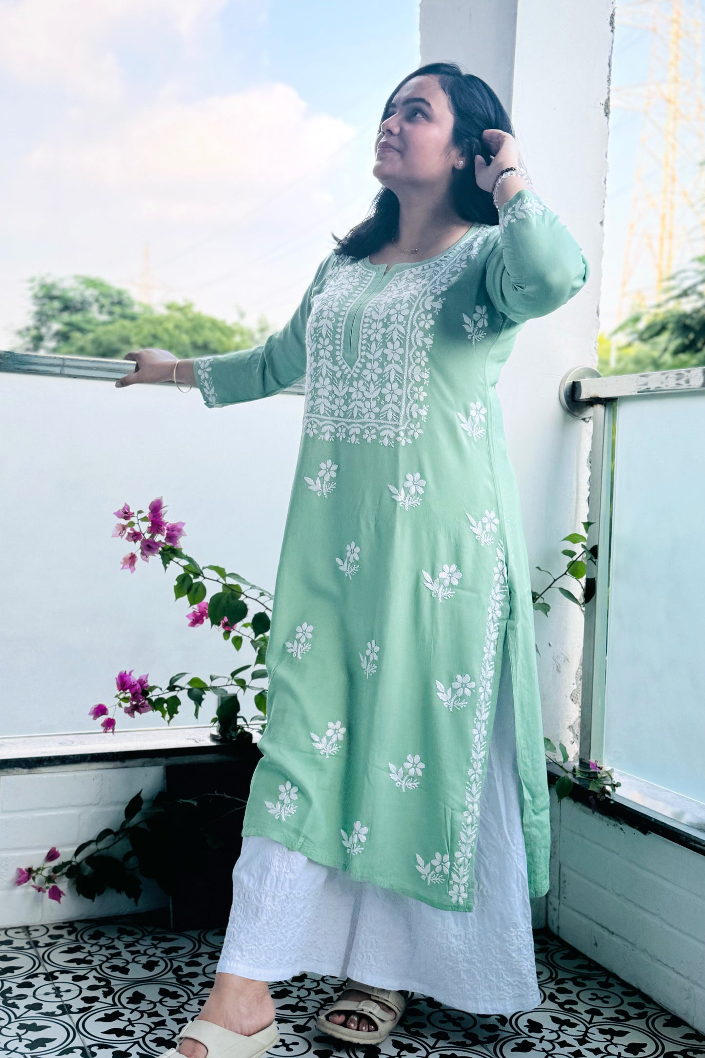 Suns-kari Green Kurti
