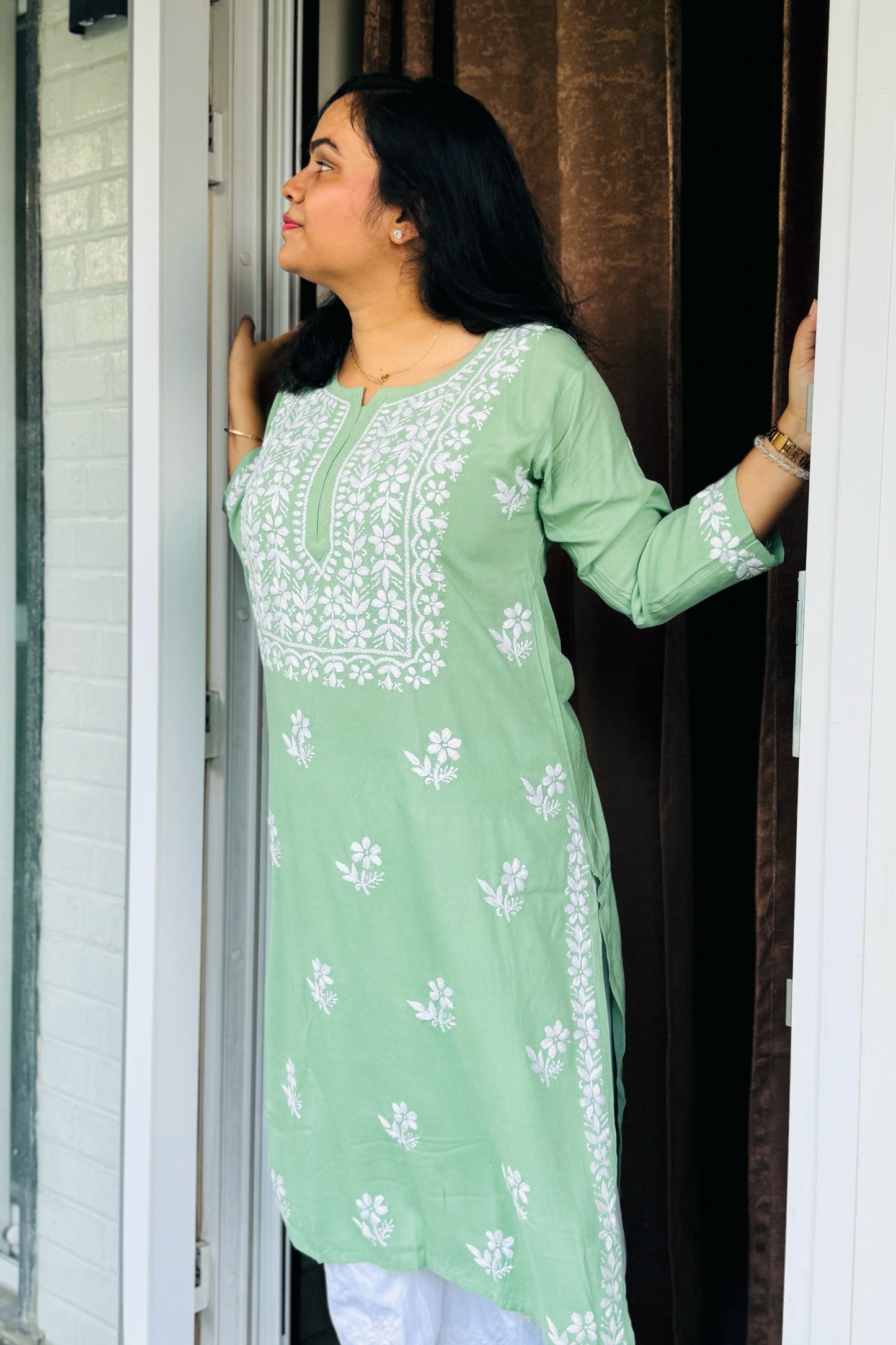 Suns-kari Green Kurti