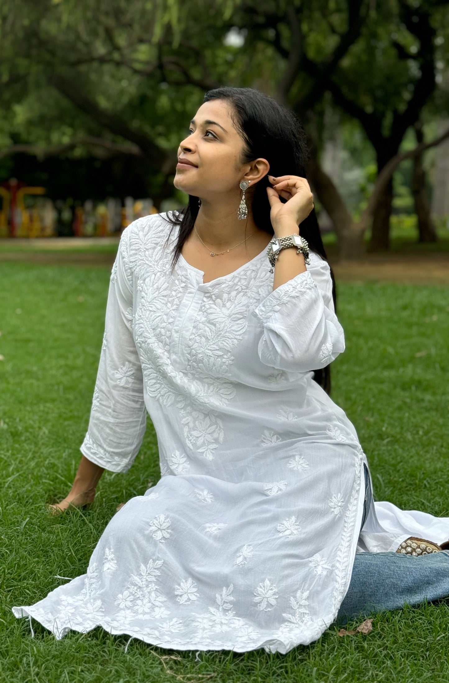The pretty white kurti