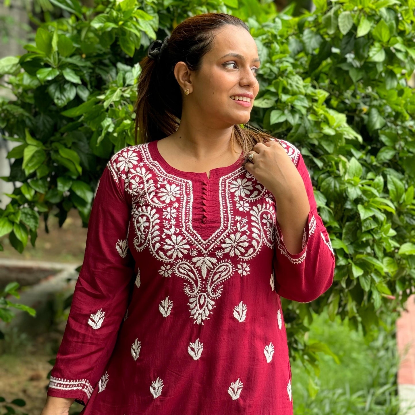 Short Chic Chikankari Kurti