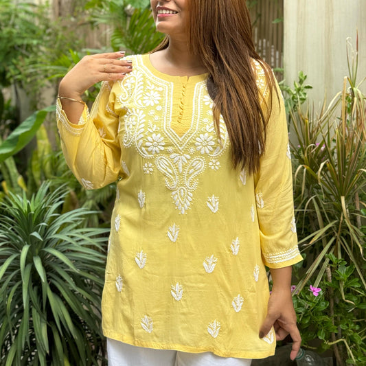 Short Chic Chikankari Kurti