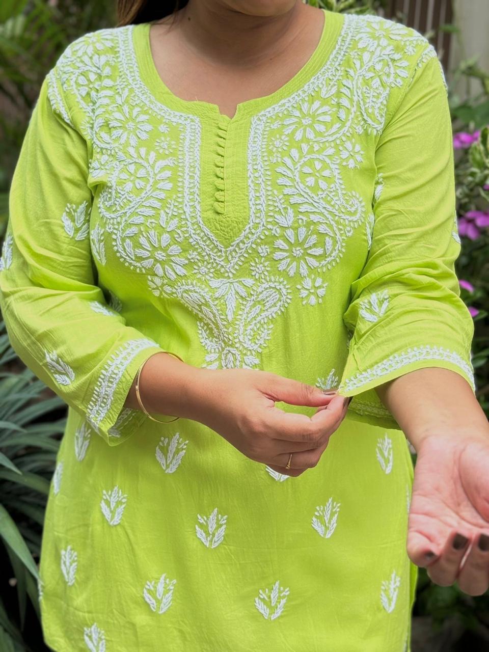 Short Chic Chikankari Kurti
